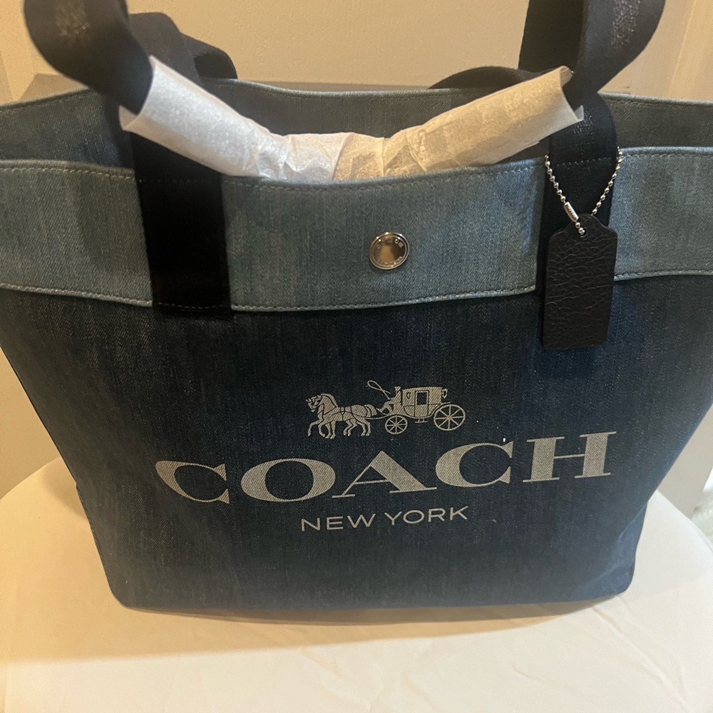 Coach Denim Tote Bag